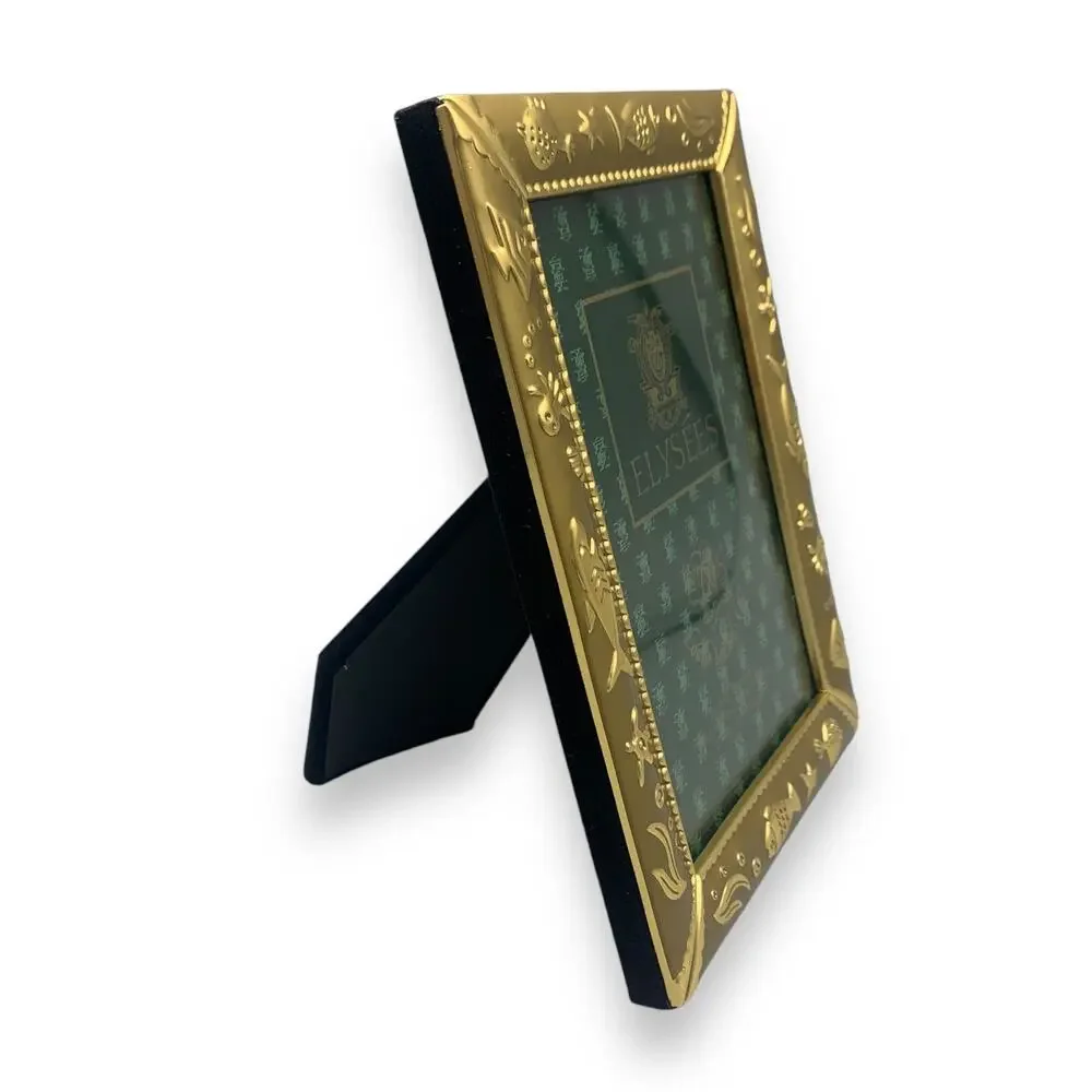 Elysees Brass 4X6 Picture Frame Ocean Fish Shark Beach House Tarnish Resistant